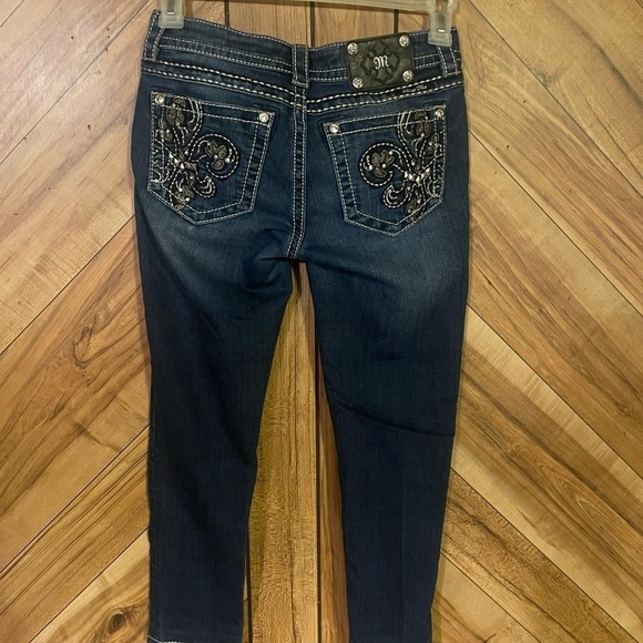 Miss Me Women’s 27 Signature Rise Skinny Bling Blue Jeans - Picture 8 of 14